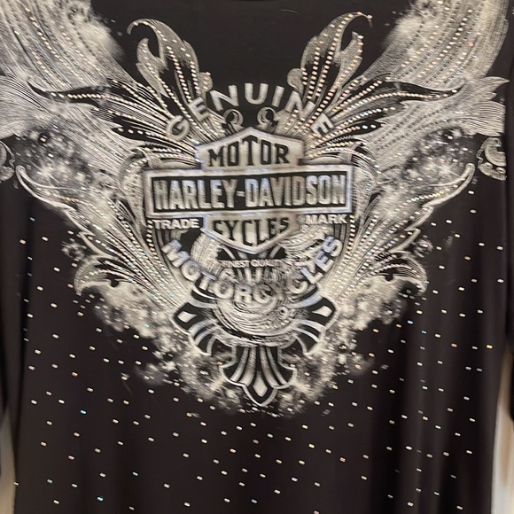 Never used Harley Davidson women’s Bling  blouse - Picture 2 of 5